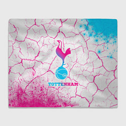 Плед флисовый Tottenham neon gradient style, цвет: 3D-велсофт