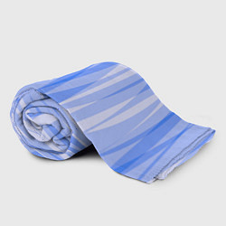 Плед флисовый Полосатый сиренево-голубой пламенный, цвет: 3D-велсофт — фото 2