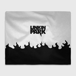 Плед флисовый Linkin park rock fire, цвет: 3D-велсофт