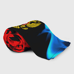 Плед флисовый Россия герб огненый стиль, цвет: 3D-велсофт — фото 2