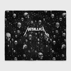 Плед флисовый Metallica - rock, цвет: 3D-велсофт