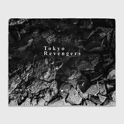Плед флисовый Tokyo Revengers black graphite, цвет: 3D-велсофт