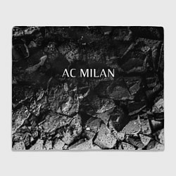 Плед флисовый AC Milan black graphite, цвет: 3D-велсофт