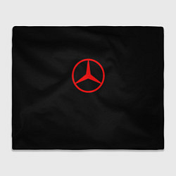 Плед флисовый Mercedes logo red, цвет: 3D-велсофт