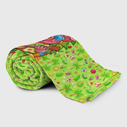 Плед флисовый Свинка с гитарой жаркое лето, цвет: 3D-велсофт — фото 2