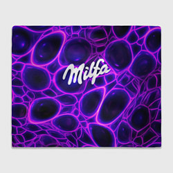 Плед флисовый Milfa прикольная надпись, цвет: 3D-велсофт