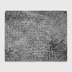 Плед флисовый Серый текстурированный кубики, цвет: 3D-велсофт