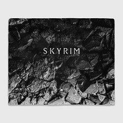 Плед флисовый Skyrim black graphite, цвет: 3D-велсофт