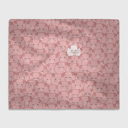 Плед флисовый Свинки паттерн, цвет: 3D-велсофт