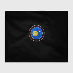 Плед флисовый NASA космос лого, цвет: 3D-велсофт