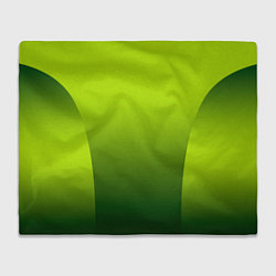 Плед флисовый Яркий зеленый градиентный комбинированный узор, цвет: 3D-велсофт
