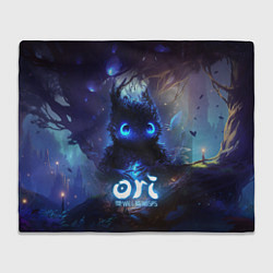 Плед флисовый Ori сова в слепом лесу, цвет: 3D-велсофт