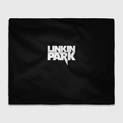 Плед флисовый Lnkin park logo white, цвет: 3D-велсофт