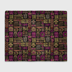 Плед флисовый Африка - этнический орнамент, цвет: 3D-велсофт