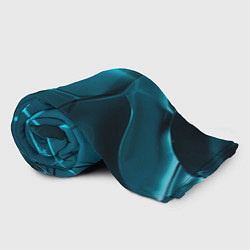Плед флисовый Неоновые холодные голубые плиты в разломе, цвет: 3D-велсофт — фото 2