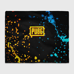 Плед флисовый PUBG огненное лого, цвет: 3D-велсофт