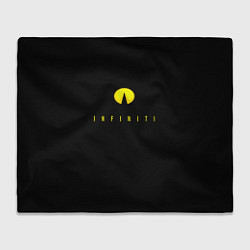 Плед флисовый Infiniti logo yellow, цвет: 3D-велсофт