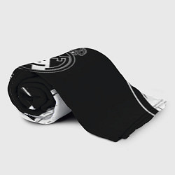 Плед флисовый Реал мадрид белое лого, цвет: 3D-велсофт — фото 2