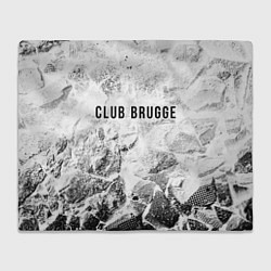 Плед флисовый Club Brugge white graphite, цвет: 3D-велсофт