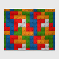 Плед флисовый Блоки цветового конструктора, цвет: 3D-велсофт