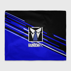 Плед флисовый Rainbow six geometry steel, цвет: 3D-велсофт