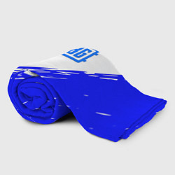 Плед флисовый PUBG синие краски, цвет: 3D-велсофт — фото 2