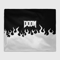 Плед флисовый Doom fire white, цвет: 3D-велсофт