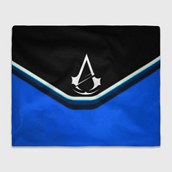 Плед флисовый Assassins Creed logo abstergo, цвет: 3D-велсофт