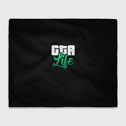 Плед флисовый GTA life logo, цвет: 3D-велсофт