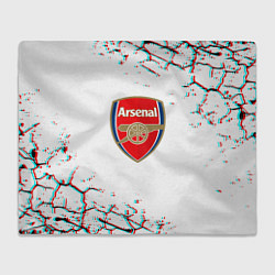 Плед флисовый Arsenal fc текстура, цвет: 3D-велсофт