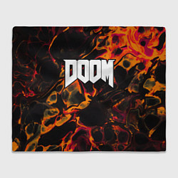 Плед флисовый Doom red lava, цвет: 3D-велсофт