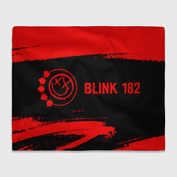 Плед флисовый Blink 182 - red gradient по-горизонтали, цвет: 3D-велсофт