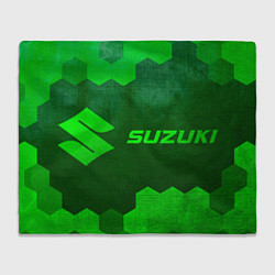 Плед флисовый Suzuki - green gradient по-горизонтали, цвет: 3D-велсофт