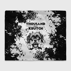 Плед флисовый Thousand Foot Krutch - рок пес, цвет: 3D-велсофт