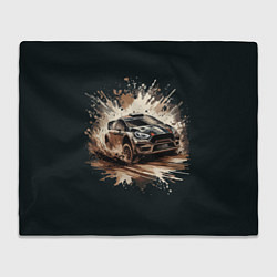 Плед флисовый Раллийный автомобиль, цвет: 3D-велсофт