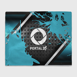 Плед флисовый Portal game краски, цвет: 3D-велсофт