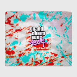 Плед флисовый GTA vice city clors, цвет: 3D-велсофт