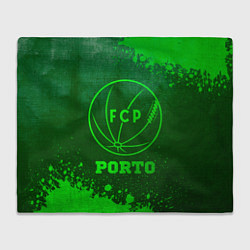 Плед флисовый Porto - green gradient, цвет: 3D-велсофт