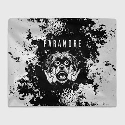 Плед флисовый Paramore рок пес, цвет: 3D-велсофт