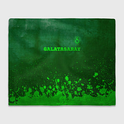 Плед флисовый Galatasaray - green gradient посередине, цвет: 3D-велсофт