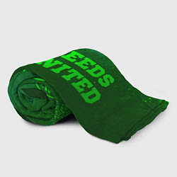 Плед флисовый Leeds United - green gradient по-горизонтали, цвет: 3D-велсофт — фото 2