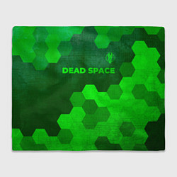 Плед флисовый Dead Space - green gradient посередине, цвет: 3D-велсофт