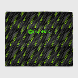 Плед флисовый Deadlock зеленые молнии, цвет: 3D-велсофт