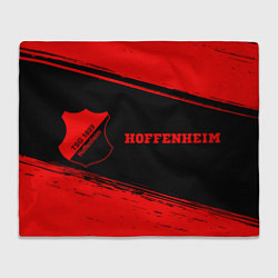 Плед флисовый Hoffenheim - red gradient по-горизонтали, цвет: 3D-велсофт