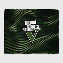 Плед флисовый Grand Theft Auto V - logo, цвет: 3D-велсофт