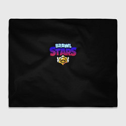 Плед флисовый Brawl stars neon logo, цвет: 3D-велсофт