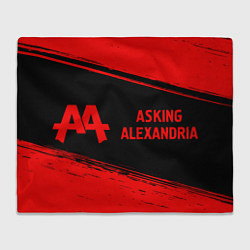 Плед флисовый Asking Alexandria - red gradient по-горизонтали, цвет: 3D-велсофт