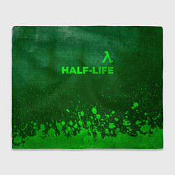 Плед флисовый Half-Life - green gradient посередине, цвет: 3D-велсофт