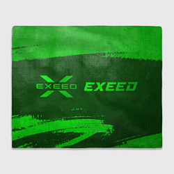 Плед флисовый Exeed - green gradient по-горизонтали, цвет: 3D-велсофт