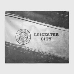 Плед флисовый Leicester City - white gradient по-горизонтали, цвет: 3D-велсофт